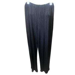 Coldwater Creek Black Pants with Silver Threads and Small Sequins Sz L